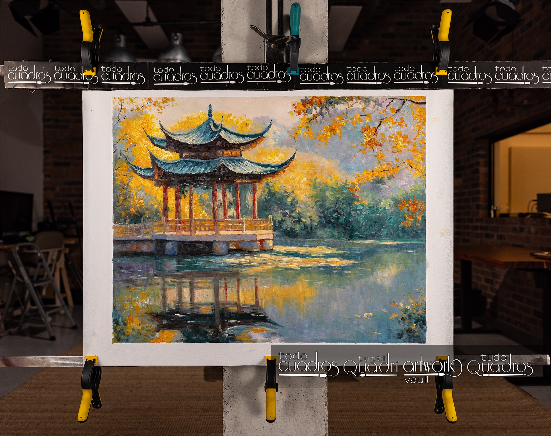 Reflexos de outono, estilo Monet