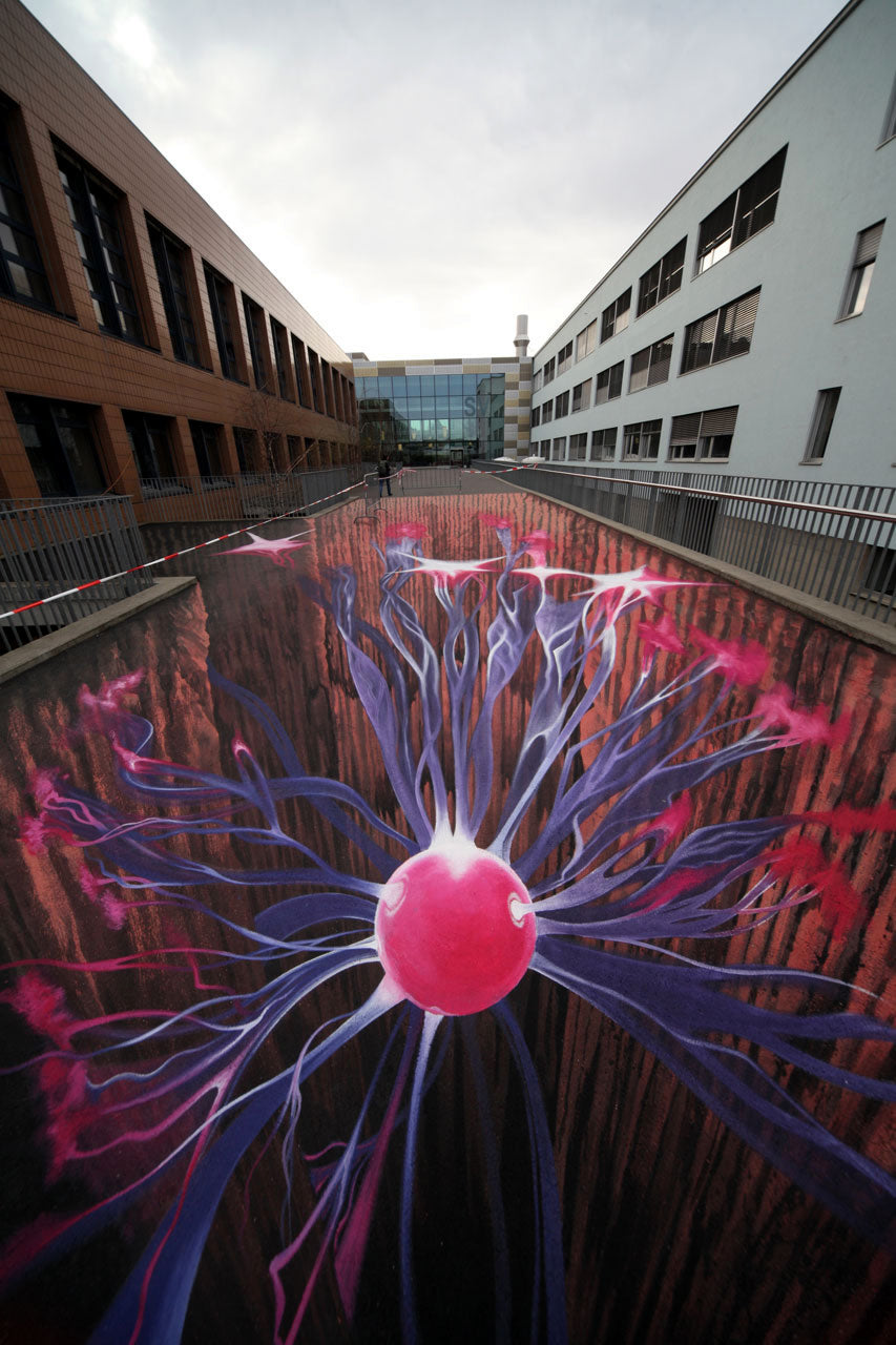 Obra de rua intitulada "Plasma".