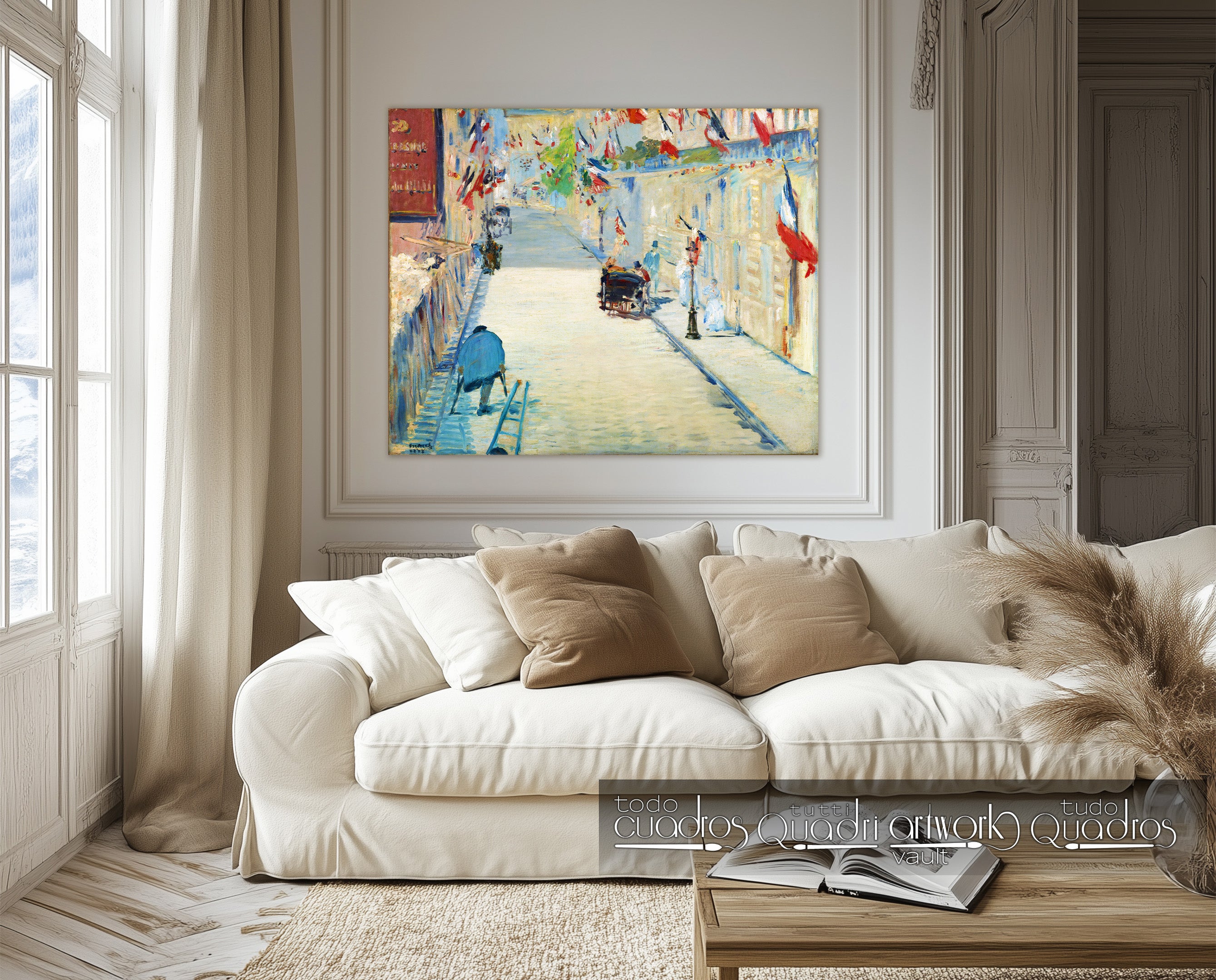 Rue Mosnier com bandeiras, Manet