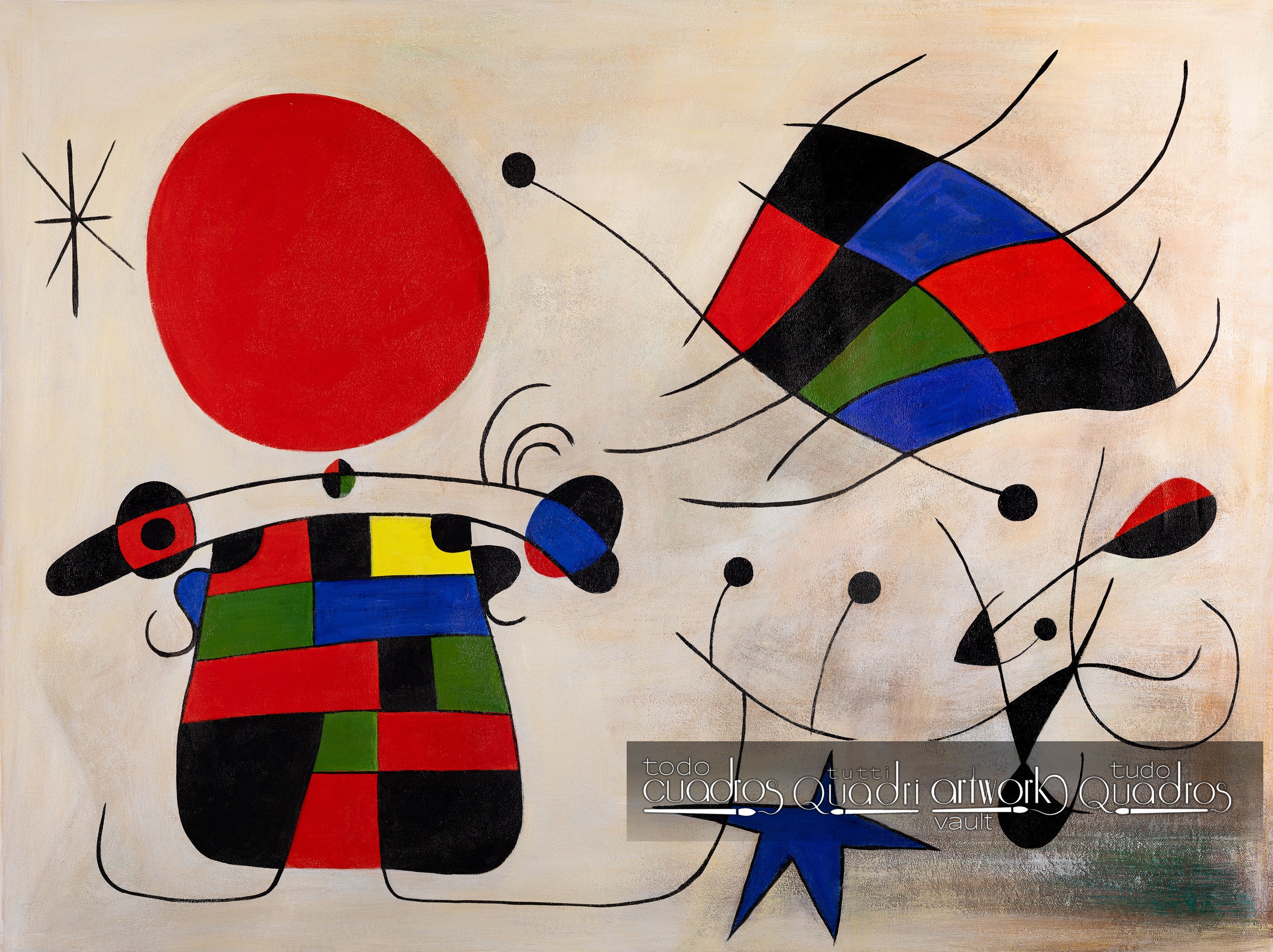 O sorriso das asas flamejantes, Miró