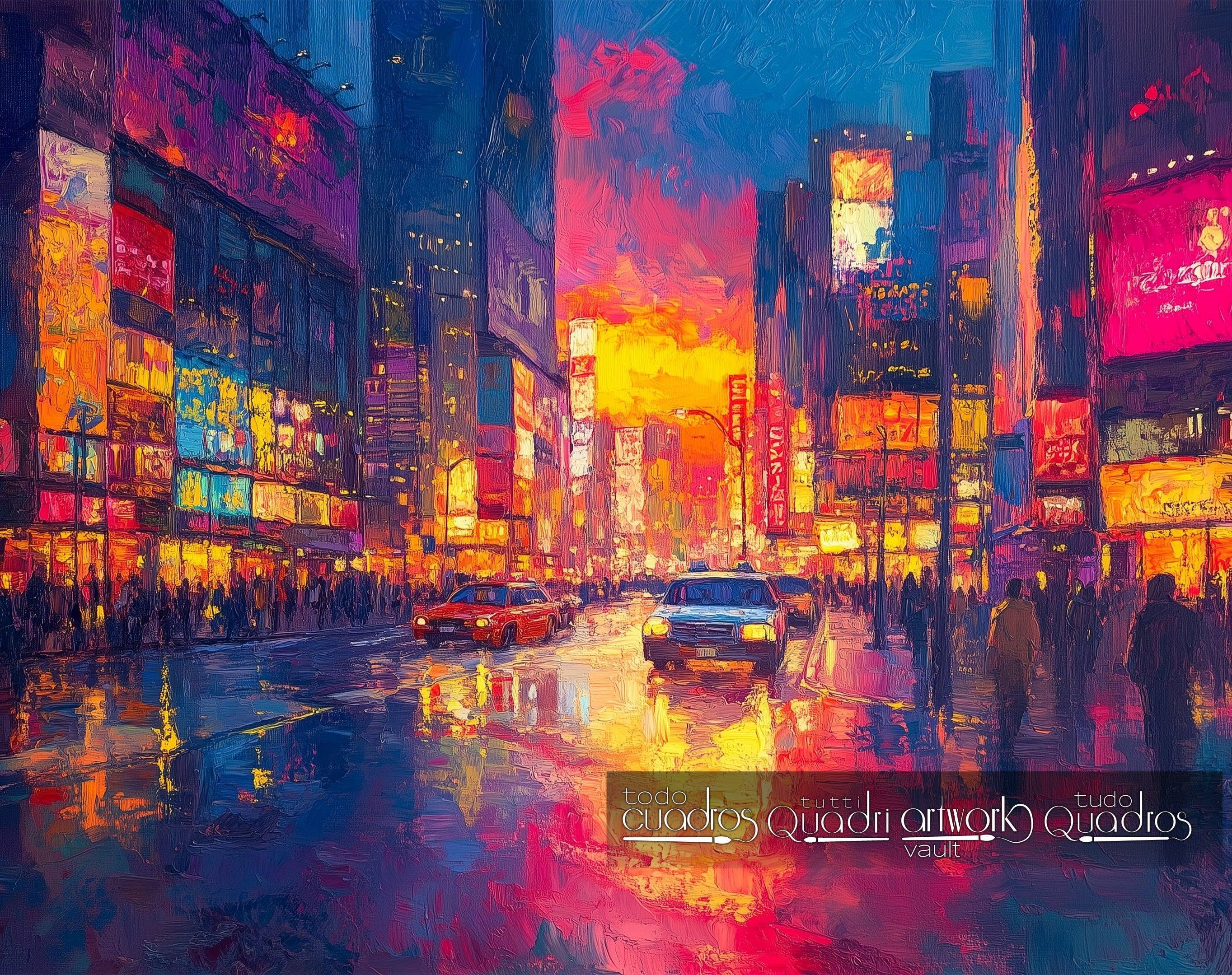 Entardecer em Tóquio, estilo Monet
