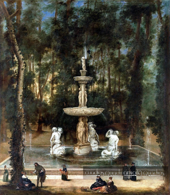 A fonte dos tritões no Jardim da Ilha de Aranjuez, Velázquez