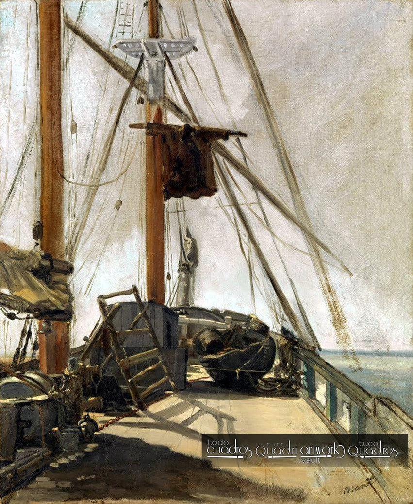 O convés do navio, Manet
