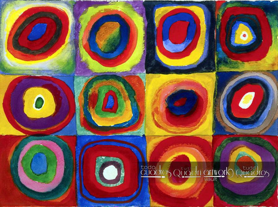 Estudio de cor em quadrados, Kandinsky
