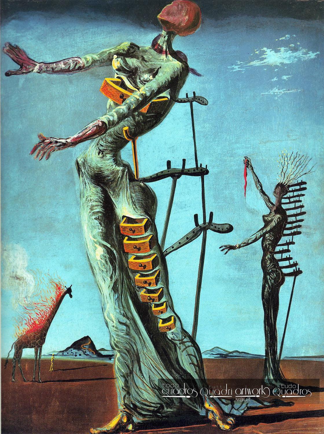 Girafa em chamas, Dalí